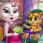 เกมส์แองเจล่าป้อนอาหารลูก Angela Toddler Feed