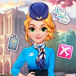 เกมส์เสริมสวยแอร์โฮสเตส Blonde Princess Cabin Crew Makeover