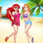 เกมส์แฟชั่นริมหาดของเจ้าหญิงดิสนีย์ Disney Princess Beach Fashion 1