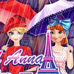 เกมส์แต่งตัวเอลซ่าแอนนาในปารีส Elsa And Anna Paris Shopping
