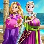 เกมส์แต่งตัวเอลซ่ากับราพันเซลตั้งท้อง Elsa And Rapunzel Pregnant Costumes