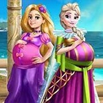 เกมส์แต่งตัวเอลซ่ากับราพันเซลตั้งท้อง Elsa And Rapunzel Pregnant Costumes
