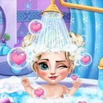 เกมส์อาบน้ำลูกเจ้าหญิงเอลซ่า Elsa Baby Wash