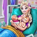เกมส์เอลซ่าตั้งท้องคลอดลูก Elsa Mommy Birth