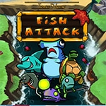 เกมส์สร้างป้อมป้องกันปลาโจมตี Fish Attack