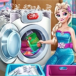 เกมส์เอลซ่าซักผ้า Ice Queen Laundry Day