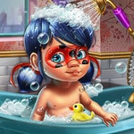 เกมส์อาบน้ำลูกสาวเลดี้บั๊ก Ladybug Baby Shower Care