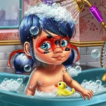 เกมส์อาบน้ำลูกสาวเลดี้บั๊ก Ladybug Baby Shower Care