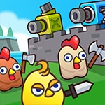 เกมส์ปืนใหญ่ต่อสู้กับไก่ Merge Cannon: Chicken Defense