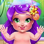 เกมส์อาบน้ำลูกสาวนางเงือก Mermaid Baby Bath