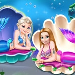เกมส์แต่งตัวนางเงือกเอลซ่าและแอนนา Mermaid Princesses Dress Up