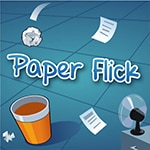 เกมส์ปากระดาษลงถังขยะ Paper Flick