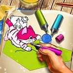 เกมส์สมุดระบายสีสัตว์เลี้ยง Pets Coloring Book