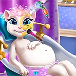 เกมส์ทำสปาแมวพูดได้ตั้งท้อง Pregnant Kitty Spa