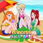 เกมส์เจ้าหญิงดิสนีย์จัดปาร์ตี้ริมชายหาด Princess Beach Party