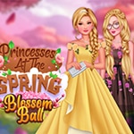เกมส์เสริมสวยไปปาร์ตี้ฤดูใบไม้ผลิ Princesses At The Spring Blossom Ball