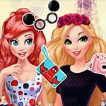 เกมส์แต่งตัวเจ้าหญิงดิสนีย์2คนไปเที่ยวปารีส Princesses Bffs In Paris