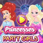 เกมส์แต่งตัวเอลซ่าแอเรียลไปปาร์ตี้ Princesses Party Girls