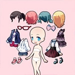 เกมส์ออกแบบตุ๊กตาเจ้าหญิงน่ารัก Chibi Anime Princess Doll