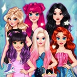 เกมส์แต่งตัวเจ้าหญิงเล่นสเก็ตน้ำแข็ง6คน Princess Iceskates Winter Dress Up