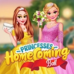 เกมส์แต่งตัวเจ้าหญิงงานเลี้ยงกลับบ้าน Princesses Homecoming Ball