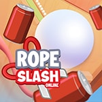 เกมส์ตัดเชือกลูกบอลกลิ้งเก็บดาว Rope Slash Online