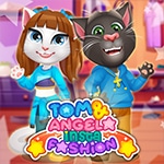 เกมส์แต่งตัวแมวพูดได้ออกงาน Tom and Angela Insta Fashion