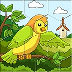 เกมส์จิ๊กซอว์สัตว์ปีกน่ารัก Birds Hex Jigsaw