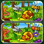 เกมส์จับผิดภาพแมลงน่ารัก Insects Photo Differences