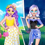 เกมส์แต่งตัวตอนเช้าและกลางคืน Night Owl vs Early Bird Fun Party
