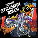 เกมส์ตัวเส้นขับมอเตอร์ไซค์วิบาก Super Stickman Biker