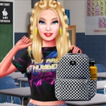 เกมส์เสริมสวยบาร์บี้ไปเรียน Babs New Girl In School