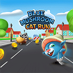 เกมส์หัวเห็ดวิ่งผจญภัย Blue Mushroom Cat Run