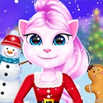 เกมส์วันคริสต์มาสของแมวเหมียว Cat Girl Christmas Decor