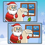 เกมส์จับผิดซานต้าครอส Christmas Spot The Difference