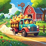 เกมส์ขับรถฟาร์มไก่ CluckNRun
