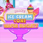 เกมส์ทำไอศกรีมโคนวาฟเฟิล Make Ice Cream Cone Wafer Biscuits