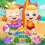 เกมส์พาเด็กไปเที่ยวทะเล Mike And Mia Beach Day