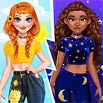 เกมส์แฟชั่นกลางวันและกลางคืน Moon vs Sun Princess Fashion Battle