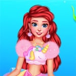 เกมส์แต่งตัวนางเงือก4คน Princess Turned Into Mermaid