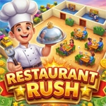 เกมส์กิจการทำอาหารฟาสต์ฟู้ด Restaurant Rush Game