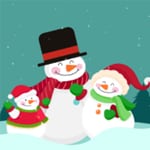 เกมส์จิ๊กซอว์ซานต้าครอสหิมะ Santa Claus and Snowman Jigsaw