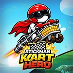 เกมส์รถเข็นเหินฟ้า Stickman Kart Hero