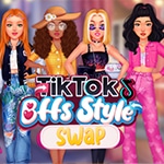 เกมส์แต่งตัวเพื่อนรักสลับชุด TikTok BFFs Style Swap